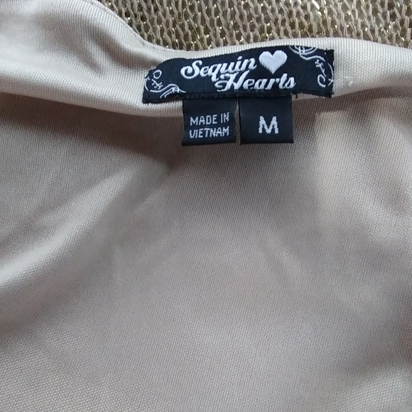 Gold Knit Sweater Dress - Picture 7 of 7